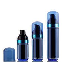 20ml 30ml 50ml empty double wall blue AS airless bottle with pump for essence custom plastic pump bottle